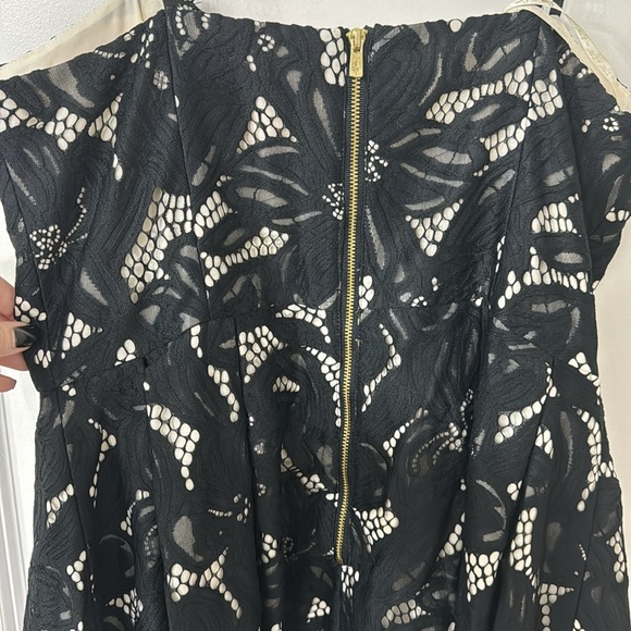 Black and cream Lilly Pulitzer overlay dress - Picture 5 of 5